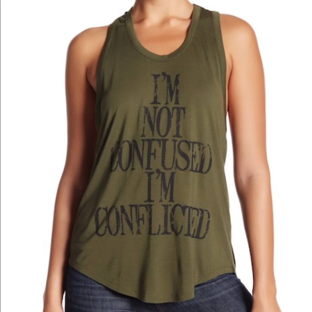 NEW Haute Hippie Olive Green Tank Top